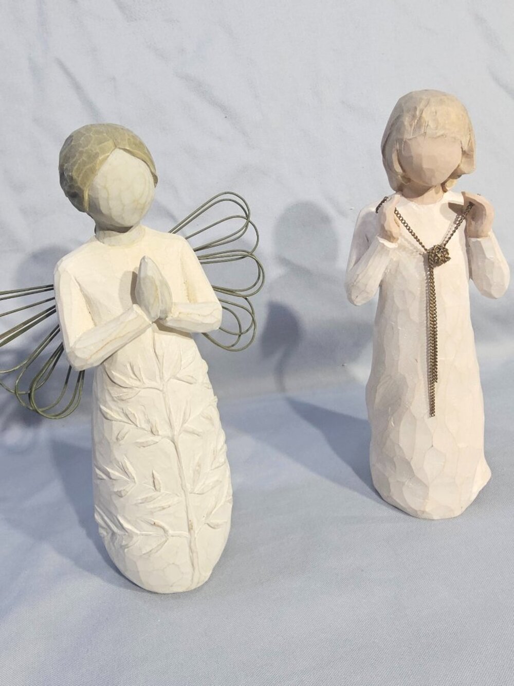 Lot of 2 Willow Tree Susan Lordi Figurines: A Tree A Prayer & Truly Golden